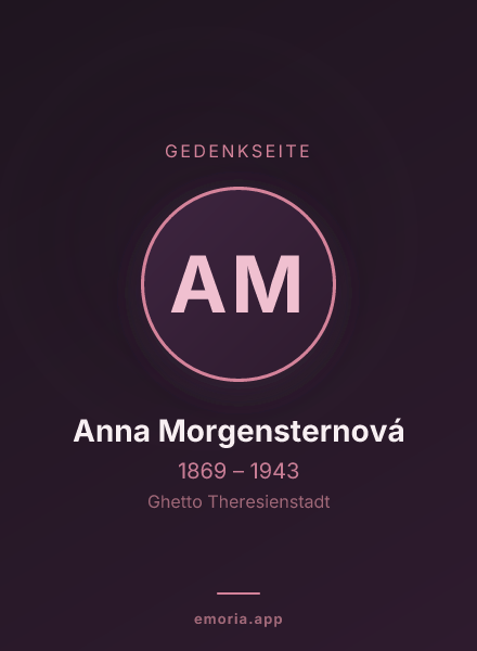 Gedenkportrait von Anna Morgensternová