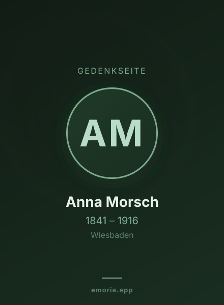 Gedenkportrait von Anna Morsch