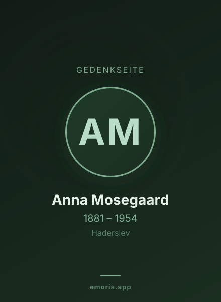 Gedenkportrait von Anna Mosegaard