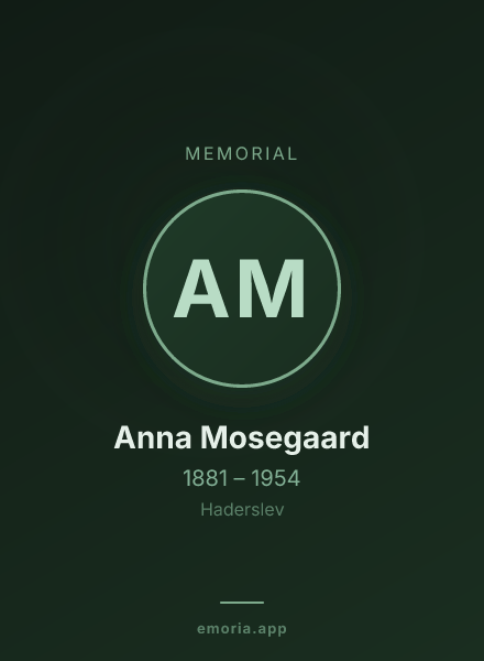 Memorial portrait of Anna Mosegaard