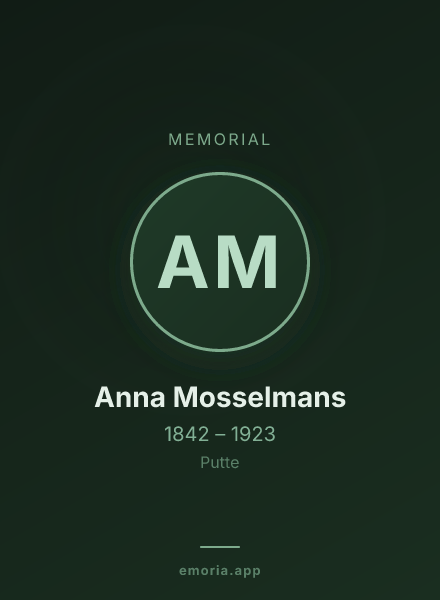 Memorial portrait of Anna Mosselmans