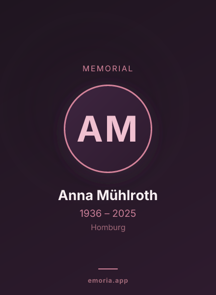 Memorial portrait of Anna Mühlroth