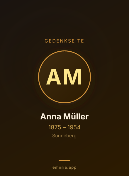 Gedenkportrait von Anna Müller