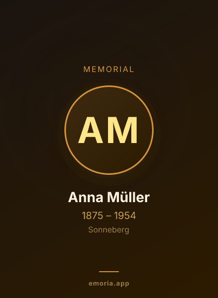 Memorial portrait of Anna Müller
