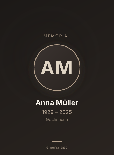 Memorial portrait of Anna Müller