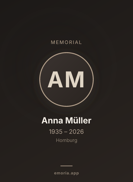 Memorial portrait of Anna Müller