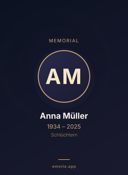 Memorial portrait of Anna Müller