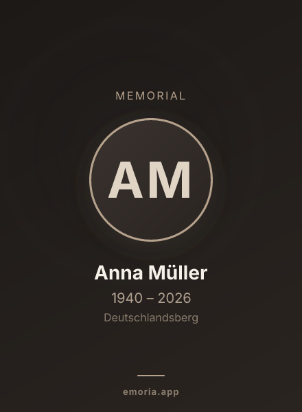 Memorial portrait of Anna Müller