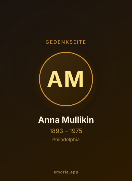 Gedenkportrait von Anna Mullikin