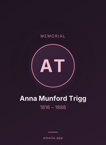 Memorial portrait of Anna Munford Trigg