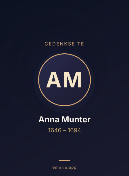 Gedenkportrait von Anna Munter