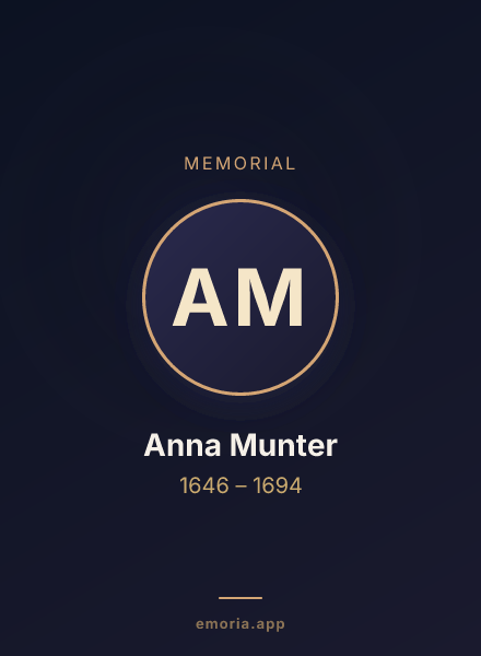 Memorial portrait of Anna Munter