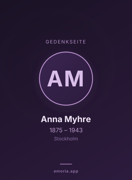 Gedenkportrait von Anna Myhre