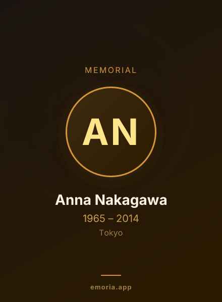 Memorial portrait of Anna Nakagawa