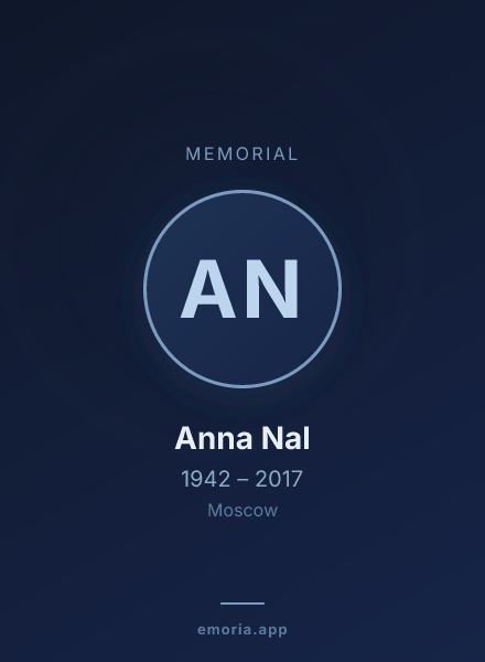 Memorial portrait of Anna Nal