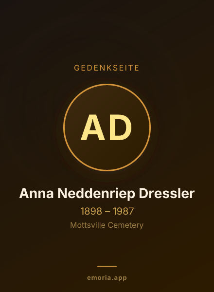 Gedenkportrait von Anna Neddenriep Dressler