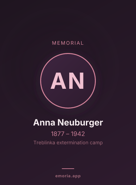 Memorial portrait of Anna Neuburger