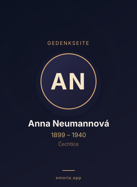 Gedenkportrait von Anna Neumannová