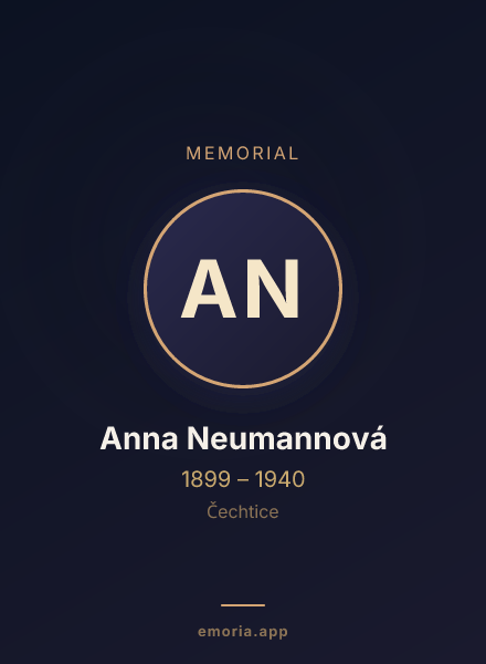 Memorial portrait of Anna Neumannová