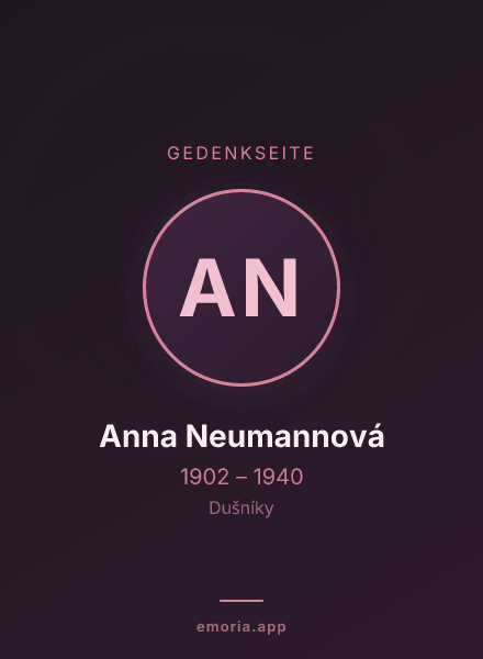 Gedenkportrait von Anna Neumannová