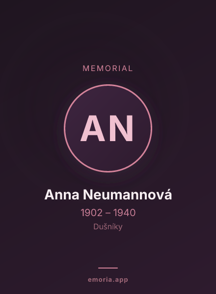 Memorial portrait of Anna Neumannová