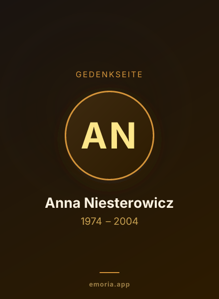 Gedenkportrait von Anna Niesterowicz