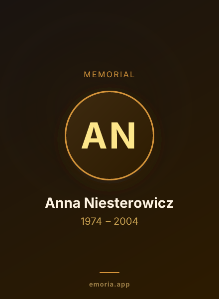 Memorial portrait of Anna Niesterowicz
