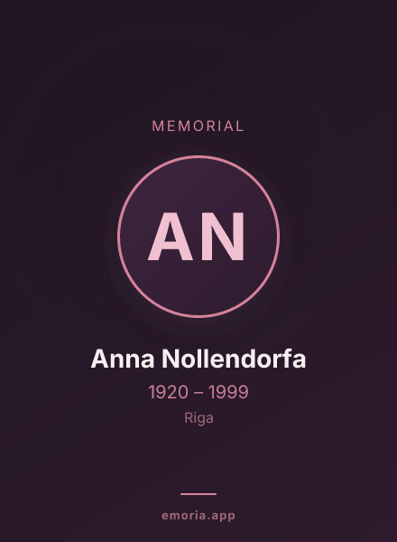 Memorial portrait of Anna Nollendorfa