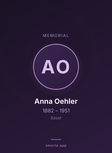 Memorial portrait of Anna Oehler
