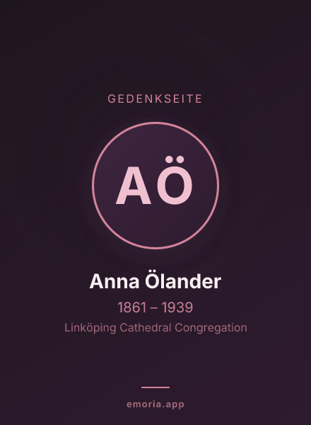 Gedenkportrait von Anna Ölander