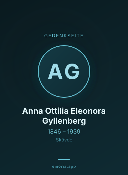 Gedenkportrait von Anna Ottilia Eleonora Gyllenberg