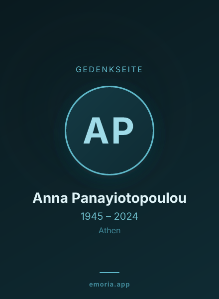 Gedenkportrait von Anna Panayiotopoulou