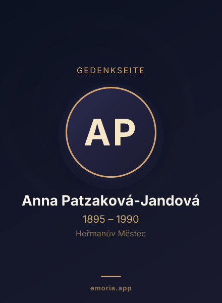 Gedenkportrait von Anna Patzaková-Jandová