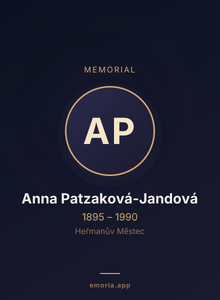Memorial portrait of Anna Patzaková-Jandová