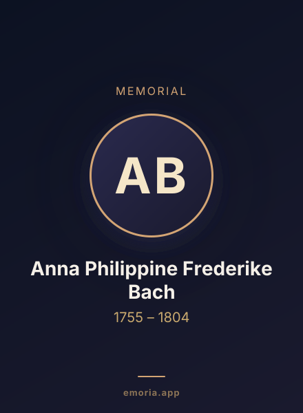 Memorial portrait of Anna Philippine Frederike Bach