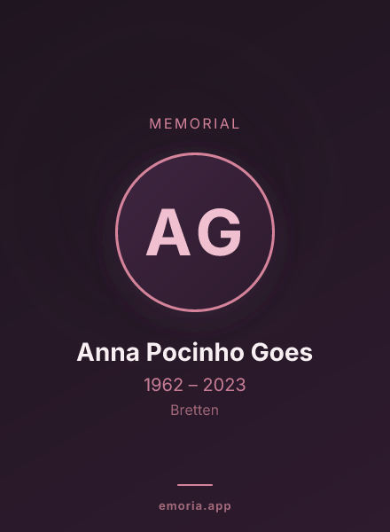 Memorial portrait of Anna Pocinho Goes