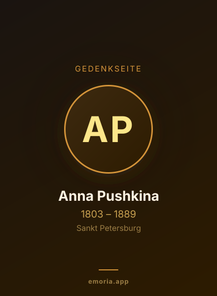 Gedenkportrait von Anna Pushkina