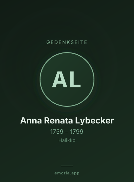 Gedenkportrait von Anna Renata Lybecker