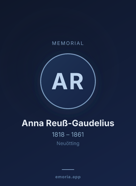 Memorial portrait of Anna Reuß-Gaudelius