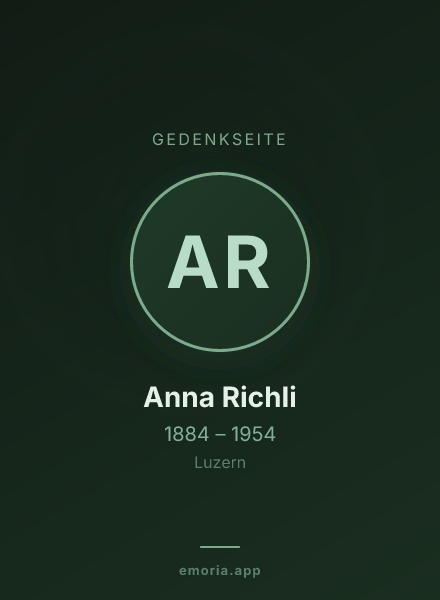 Gedenkportrait von Anna Richli