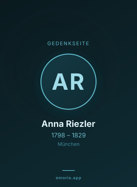 Gedenkportrait von Anna Riezler