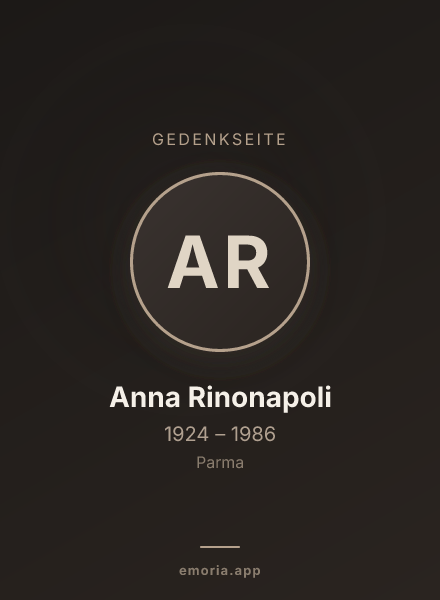 Gedenkportrait von Anna Rinonapoli