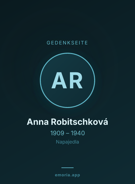 Gedenkportrait von Anna Robitschková