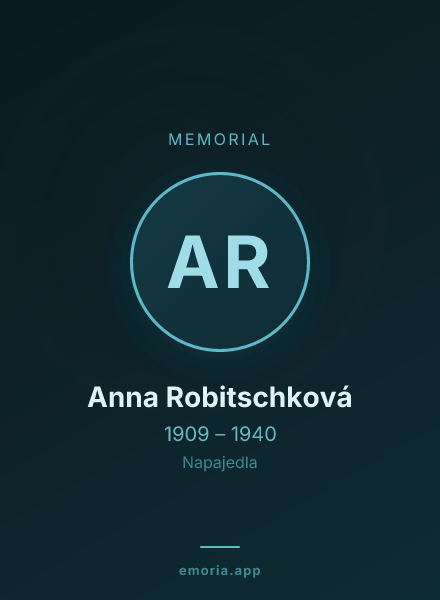 Memorial portrait of Anna Robitschková