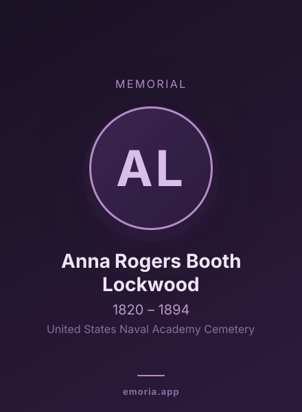 Memorial portrait of Anna Rogers Booth Lockwood