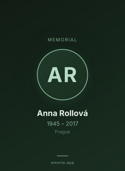 Memorial portrait of Anna Rollová