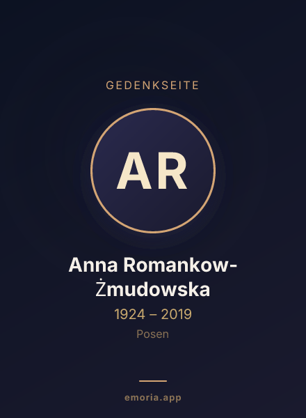 Gedenkportrait von Anna Romankow-Żmudowska