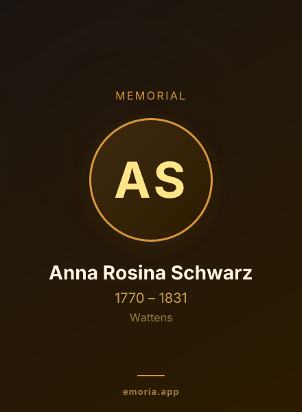 Memorial portrait of Anna Rosina Schwarz