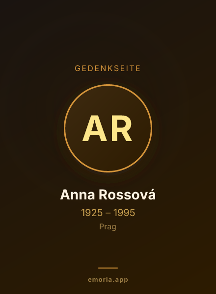 Gedenkportrait von Anna Rossová