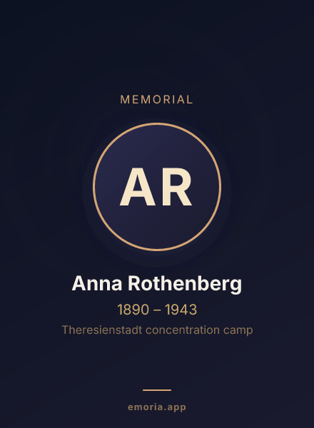 Memorial portrait of Anna Rothenberg